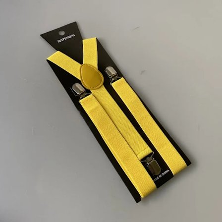 Zhejiang Grossist Anpassad Svart Gul Enkel Billig Pojke Elastiska 3 Clips Hängslen för Män