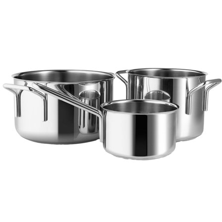 Eva trio Grydesæt 3 dele, rustfrit stål - Poleret stål | KitchenOne
