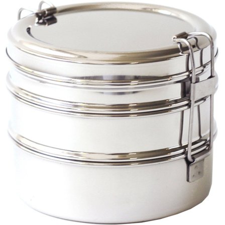 Eco lunchbox Tri Bento rund tredelad matlåda | Matlagning > Köksredskap > Matförvaring > Matlåda | Bagaren och Kocken