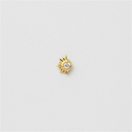 Clear Sun Piercing - 18K GULLBELAGT STERLINGSØLV