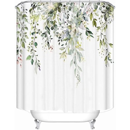 Duschdraperi Anti Mögel Vattentät Polyestertyg Blommväxt 180 X 180cm