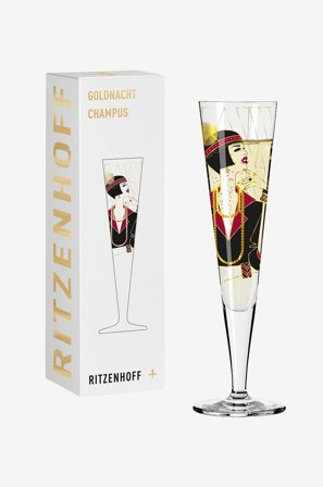 Ritzenhoff - Champagneglas Goldnacht NO:27 - Transparent - Vinglas - Fra Homeroom