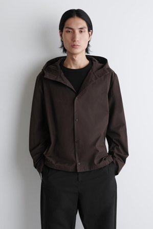 COS Homme Chemise À Capuche En Coton in Marron