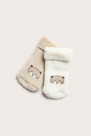 Newbie | Skarpetki 2-pak, w misie | Offwhite