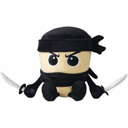 tung tung tung sahur plyslegetøj, 25 cm sort samurai dukke Cappuccino Assassino