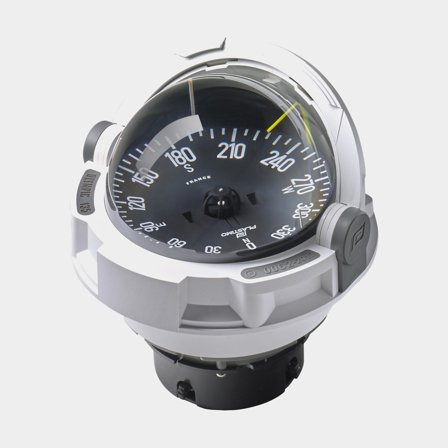 Marine compass Plastimo Olympic 135, Ø130 mm, bulkhead/pedestal mounted, black flat card, white