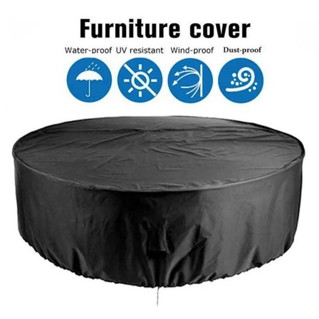 Havemøbelsæt rundt møbelbetræk presenning beskyttelsesbetræk møbelbeskyttelsesbetræk 185x95cm