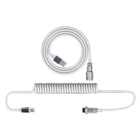 Löstagbar USB till Type-C spiralkabel Mekaniskt tangentbord Aviator Connector Kabel 2M Längd Type-C-kabel