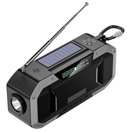 Bärbar nödradio Am/fm handvevradio med ljus ficklampa Sos-larm och 5000 mah Power Bank FM-digitalradio