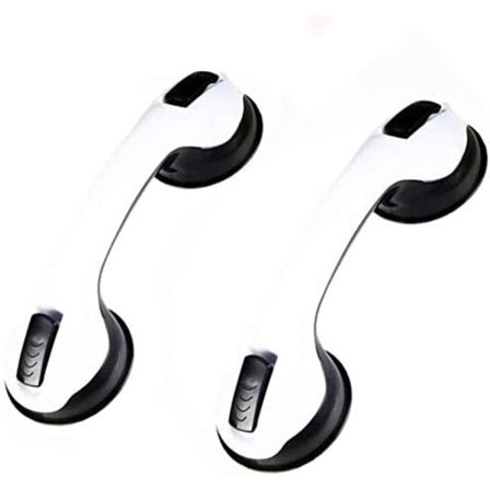 2 st säkerhetshandtag för badkar/handtag/dusch sugkopp för badrum + WC (svart)