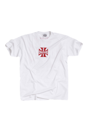 T-Skjorte West Coast Choppers OG Klassisk Hvit/rød XXL