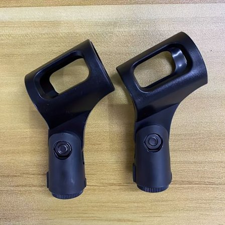 2-pak Universal Mikrofonholder Clips, Holdbar ABS, Kompatibel Med De Fleste Mikrofoner
