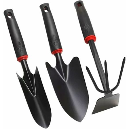 3 stk. haveskovl, rustfrit stål havespade, haveværktøj, havesæt, haveværktøj, egnet til havevedligeholdelse og omplantning