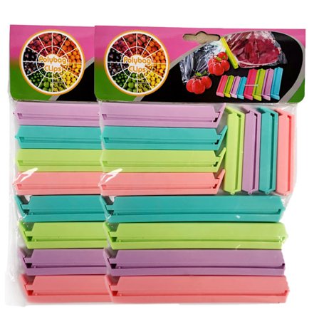 Lukkeklips [sett med 24] Høy kvalitet poseklips holder klips for b