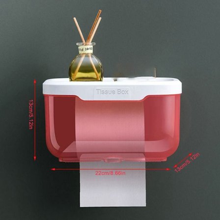 WC-paperiteline Säilytyspaperipidike PUNAINEN L