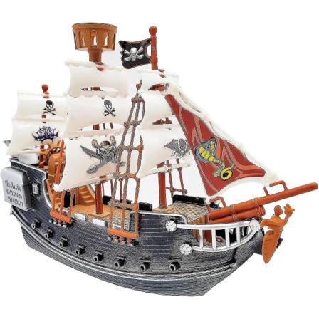 10 tum piratbåt detaljerat piratskepp äventyr lekset, pirat leksak, piratfest gynna, utmärkt för barn i åldrarna 3+