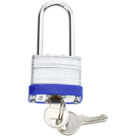 1 st. Stålhänglås med Nyckel, Lång Båge Hänglås Tungt