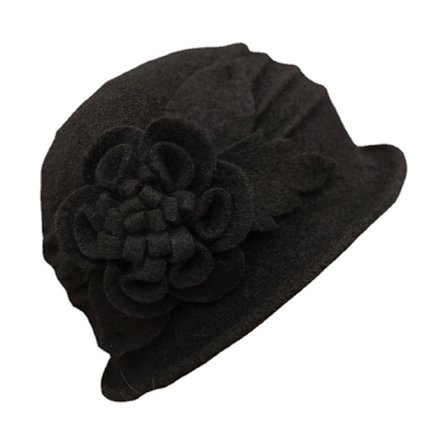 Elegant Forårshat til Kvinder - Uld Vintage Kasket Blomst Beret Vinter