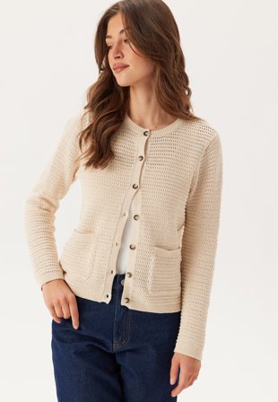 SELECTED-Slfvinna Ls Structure Knit Car-XS