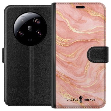 Kompatibelt Lommeboketui til Xiaomi Xiaomi 13 Ultra Cactus and Friends – RoseGoldFlow
