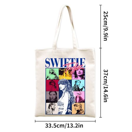 Taylor Swift Canvas Axelväska Vintage Tote Bag Handväskor
