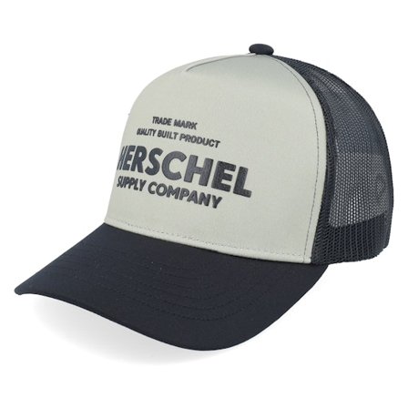 Herschel - Whaler Tall Mesh Shop Cap Black/Abbey Stone A-Frame Trucker Trucker Beige Cap - @ Hatstore
