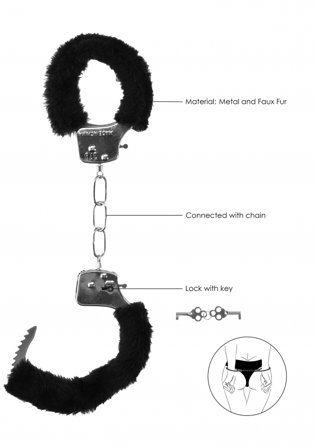 Beginner's Furry Hand Cuffs With Quick-Release Button - Woome.pl