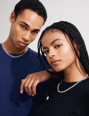 Pilgrim Charm Curb Necklace Silver-Plated - Silver - ONE SIZE