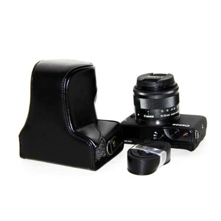 Canon EOSM, EOSM2 ja EOSM10 hihnallinen suojakotelo - Musta Black