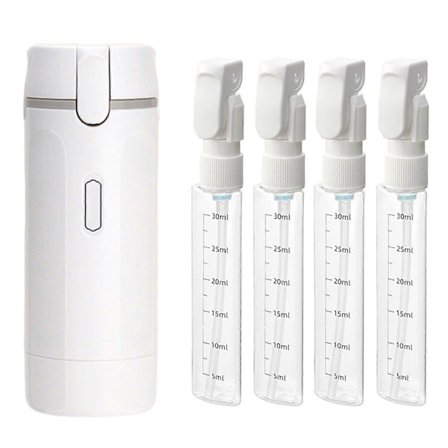 Reisestørrelse 4-delt flytende dispenserflaskesett: Multifunksjonelle, gjenfyllbare toalettartikkelflasker egnet for kosmetikk og kroppspleie.