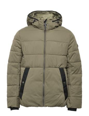 Mat Mix Puff Foret Jakke Khaki Green Tom Tailor