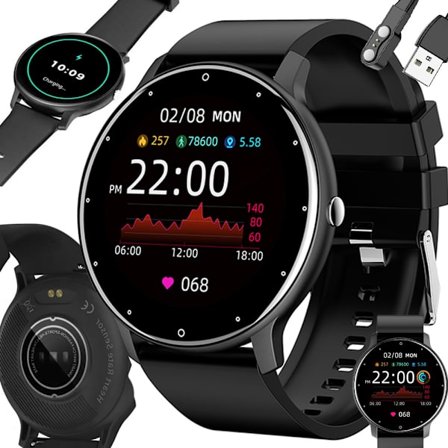 Smartwatch sport - Bluetooth-samtal och gummirem