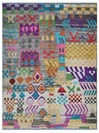 Moroccan Berber - Afghanistan Hand Knotted 146X206 Rug Afghanistan