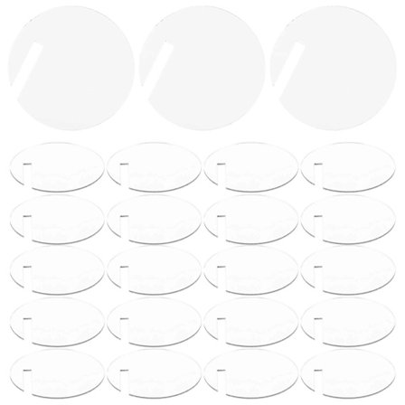 30-pak Akryl Vinglas Markører Genanvendelige Drik Etiketter Fest Runde Drik Markører (4.00X4.00X0.10CM, som vist på billedet)