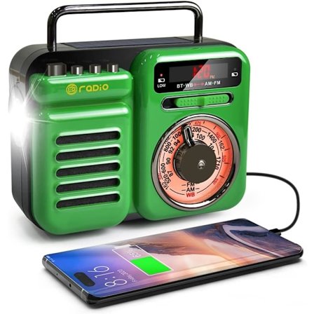 Aurinkoenergialla latautuva power bank, jossa on matkapuhelimen laturi ja taskulamppu 2000mAh