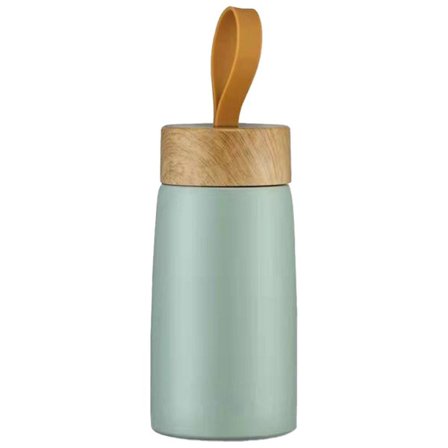 Tyhjiöeristetty vesipullo Kannettava minikahvikuppi Matkamuki Ruostumaton teräs Vihreä KLB