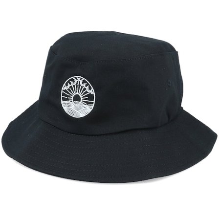 Iconic - Ocean Sunset Black Bucket Bucket Black Hat - @ Hatstore