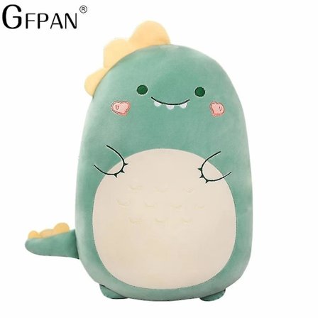 Søt plysjleketøy - Dinosaur Shiba Inu hundepute, myk og myk 80cm dinosaur