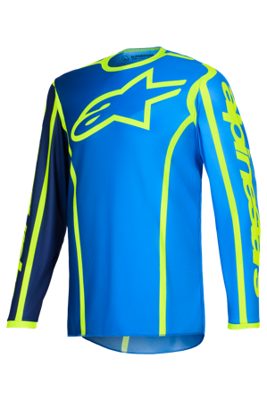 Crossshirt Alpinestars Fluid Apex Blau/Gelb Fluo XL