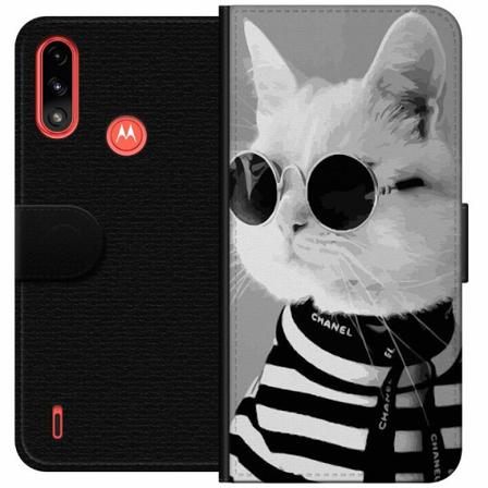 Motorola Moto E7 Power Plånboksfodral Fancy Cat