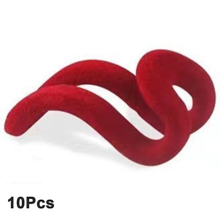 10 Stk Flocking Klesstativ Kleshenger RØD