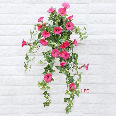 2 st hängande korg med konstgjorda vinrankor silkespetunia blommor