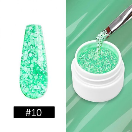 5ml Snefnug Negle Gel Polish 10 Farver Glitter Snefnug Sekvin Gel Holografisk