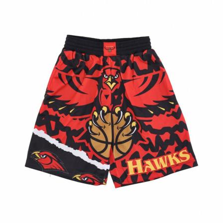 Mitchell & Ness, basketball shorts nba jumbotron 2.0 mesh short hardwood classics atlhaw Rood, Heren, Maat:XL