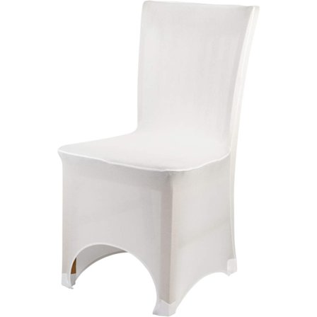 Kjøp 4 stk hvite stoltrekk Spisestoltrekk Spandex Po