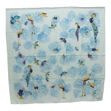 Cartier Vintage, Pre-owned Scarf Blauw, Dames, Maat:ONE Size