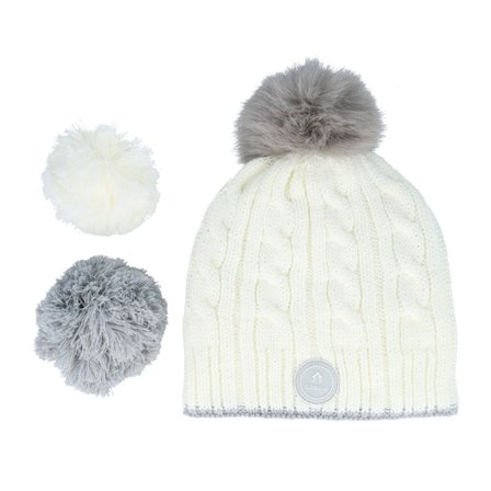 Cabaïa - Vit pom Beanie - Creamy Gin White Pom @ Hatstore