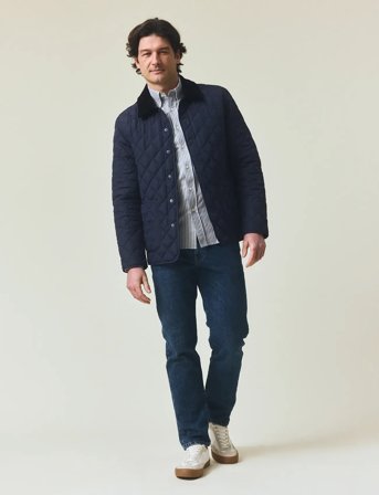 Lexington Clothing Classic Quilted Jacket - Navy - M