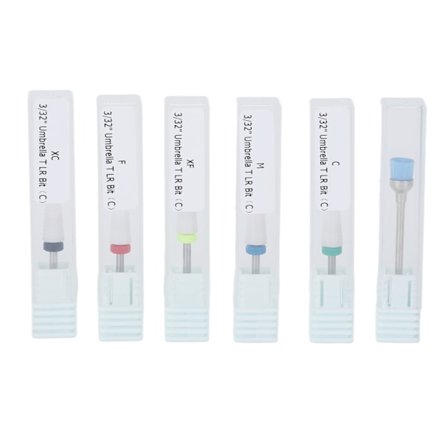 5st Nagelkonst Borrbitar Set Rengöringsborste Ta Bort Död Hud Keramiska Sliphuvuden