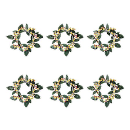 Dekorativ ljusstake med krans av orangea bär för höstfirandet 2025[D]